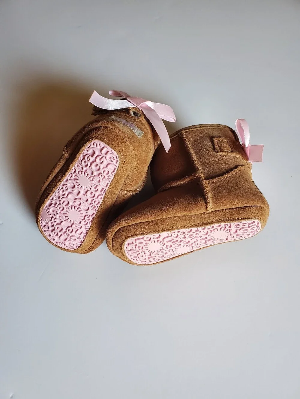 UGG Jesse Bow Boots Pink/Chestnut Infant Size 0/1